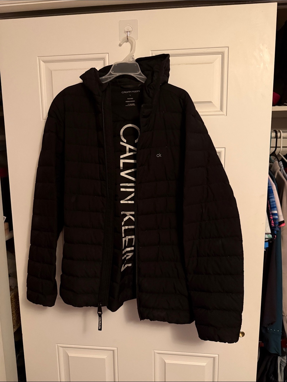 Calvin Klein Men's Black Quilted Hooded Puffer Jacket